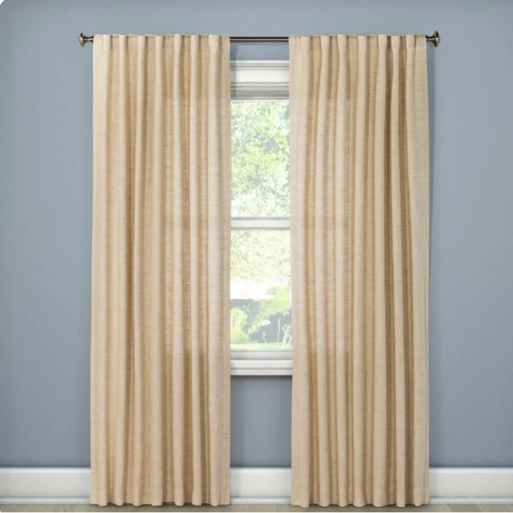 ▪️Light Filtering Textured Weave Window Panels x 4